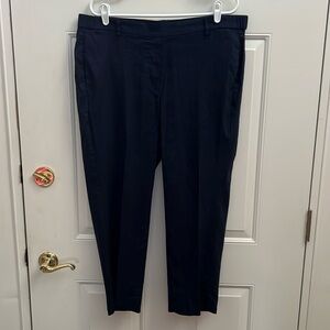 J Jill Navy Linen Stretch Slim Leg Pants.   XL